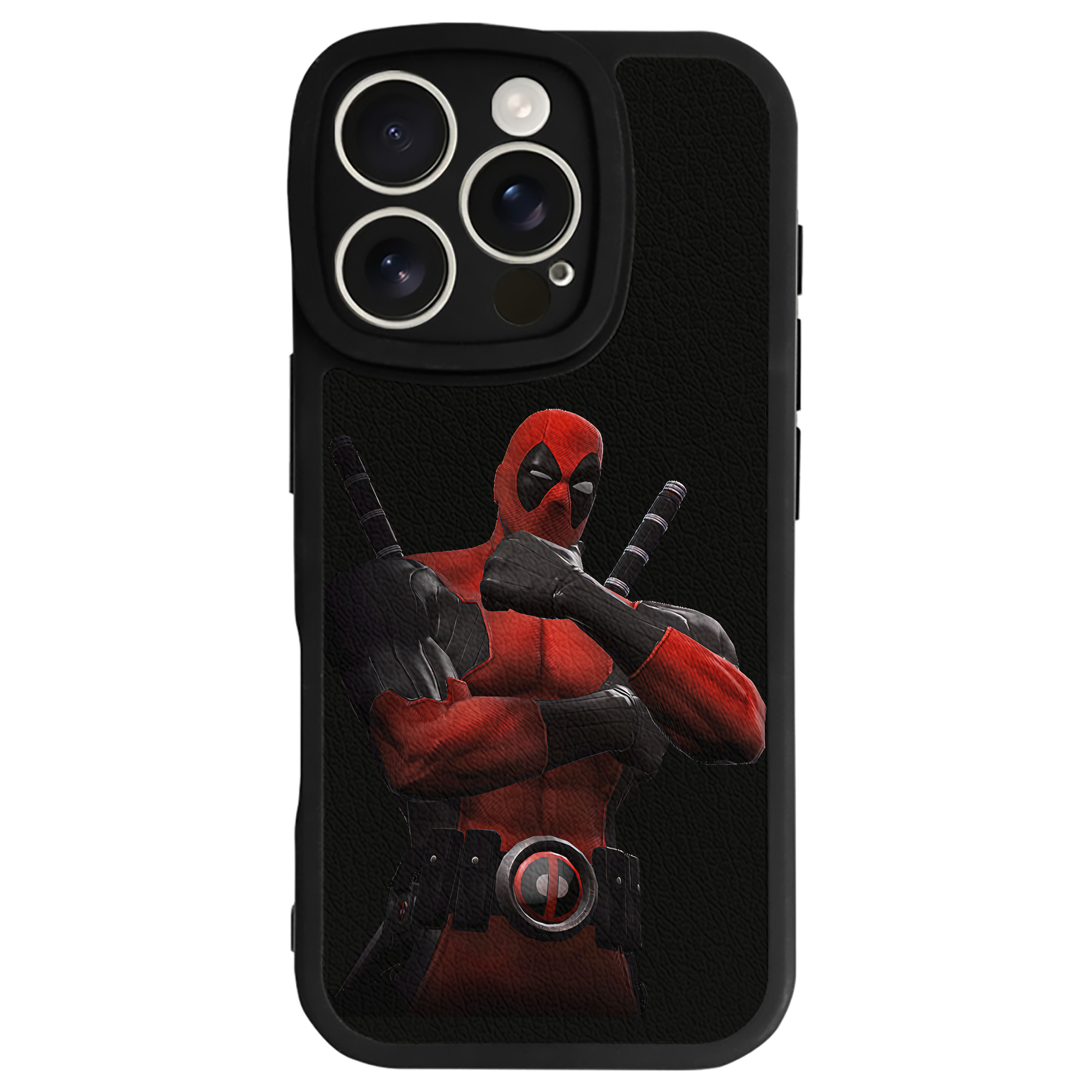 （画像用） Deadpool デッドプール 【iPhone 16シリーズ対応】シリコンスマホケース（レザー調） 材質：シリコン